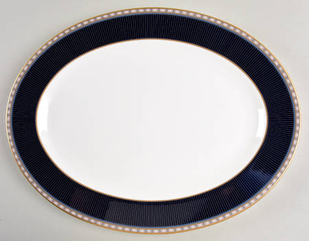 Castle Blue 14" Oval Serving Platter