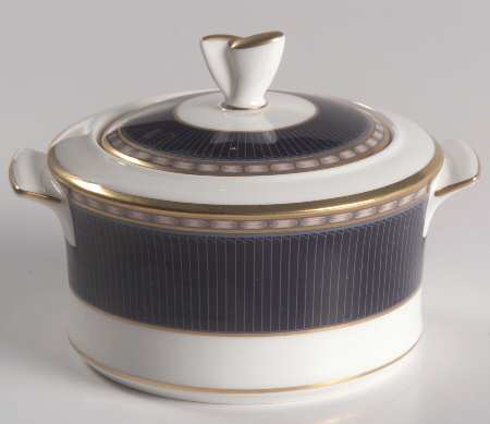 Castle Blue Sugar Bowl & Lid