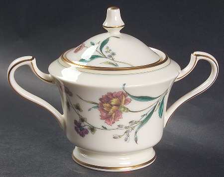 Carnation Garden Sugar Bowl & Lid