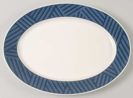 Calypso Blue 15" Oval Serving Platter