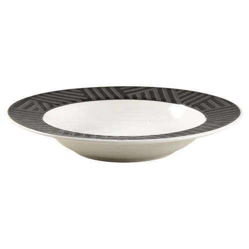 Calypso Black Large Rim Soup Bowl