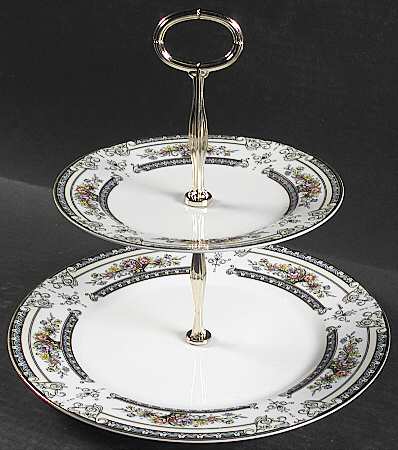 Cambridge 6 5/8"-10"  2 Tiered Serving Tray (Dp, Sp) HC