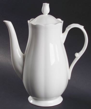 Cameo White Coffee Pot & Lid