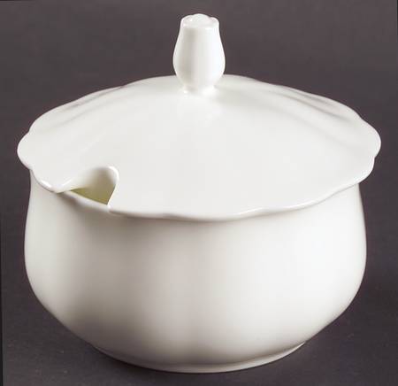 Cameo White Mini Sugar Bowl & Lid