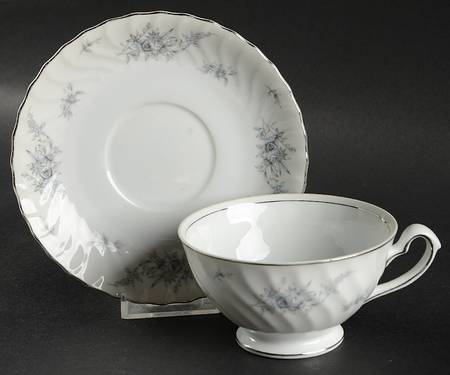 Candlelight Footed Cup & Saucer Set by Mikasa