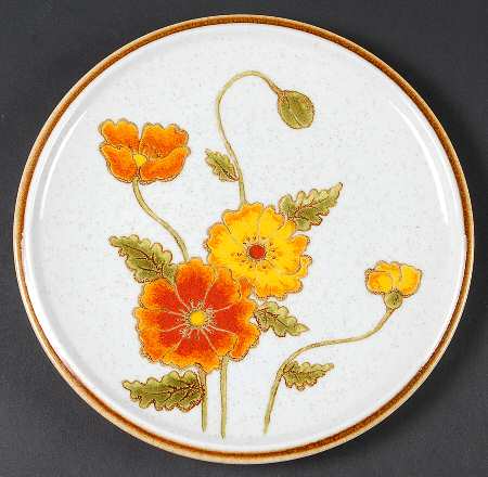 California Poppies Luncheon Plate