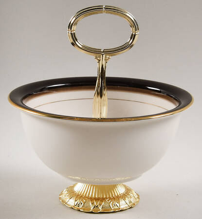 Cappuccino 6"-7" Handled Footed Nut Dish HC