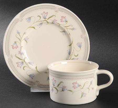 Caressa Flat Cup & Saucer Set