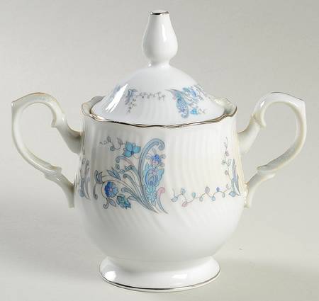Castle Blue Sugar Bowl & Lid