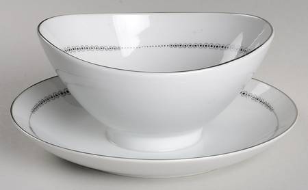 Casino Gravy Boat with Attached Underplate