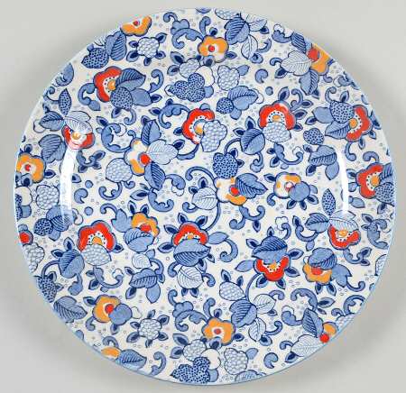 Cathay Blue Multicolor Salad Plate