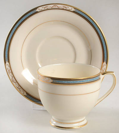Cathedral Footed Cup & Saucer Set