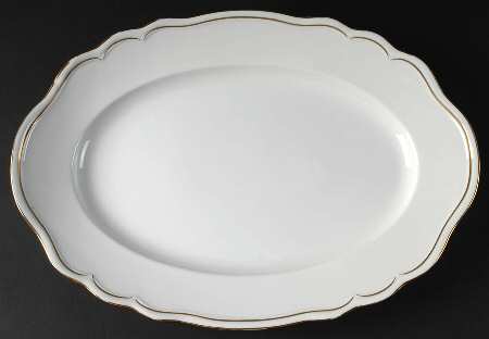 Cavalier White 15" Oval Serving Platter