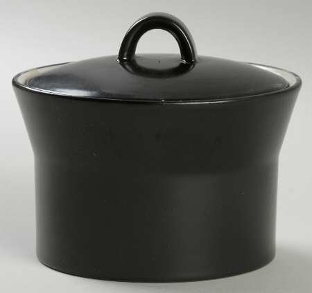 Caviar Black Sugar Bowl & Lid