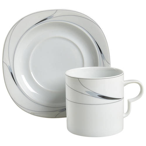 Caviar Flat Cup & Saucer Set