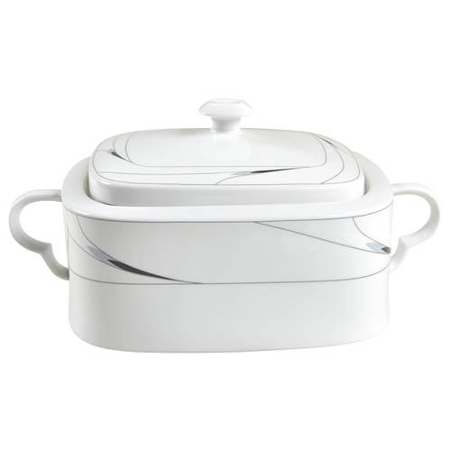 Caviar 2 Quart Square Casserole with Ceramic Lid