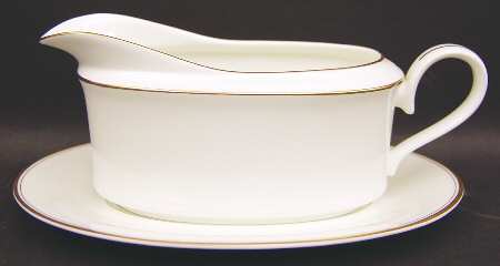 Century Gold Gravy Boat & Underplate