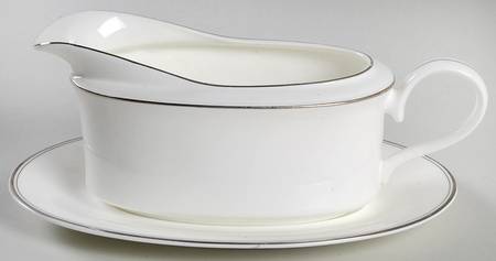 Century Platinum Gravy Boat & Underplate