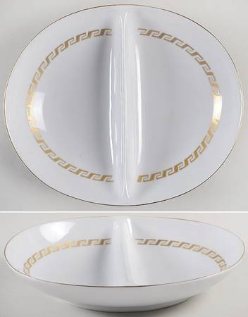 Chancellor 10" Oval Divided Vegetable Bowl