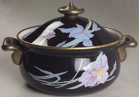 Charisma Black 3 Quart Metal Covered Casserole