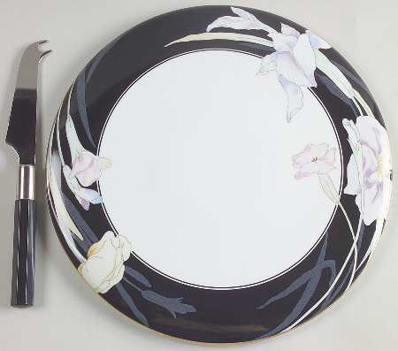 Charisma Black 2 Piece Cheese Dish and Knife Set