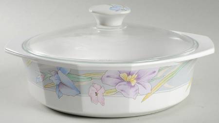 Charisma Gray 1.5 Qt Round Covered Casserole with Glass Lid