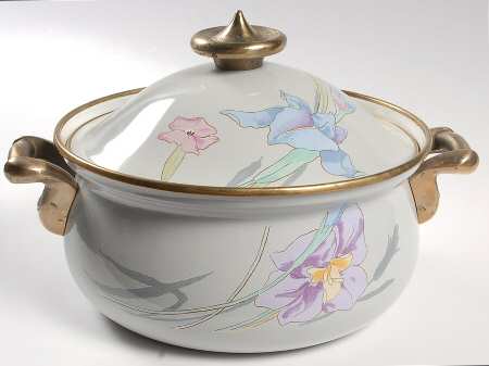 Charisma Gray 3 Quart Metal Covered Casserole