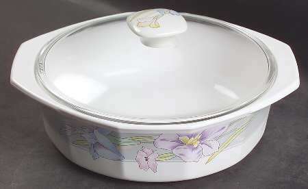 Charisma Gray 1.25 Qt Round Covered Casserole