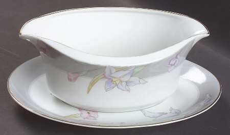 Charisma Gray Gravy Boat & Underplate