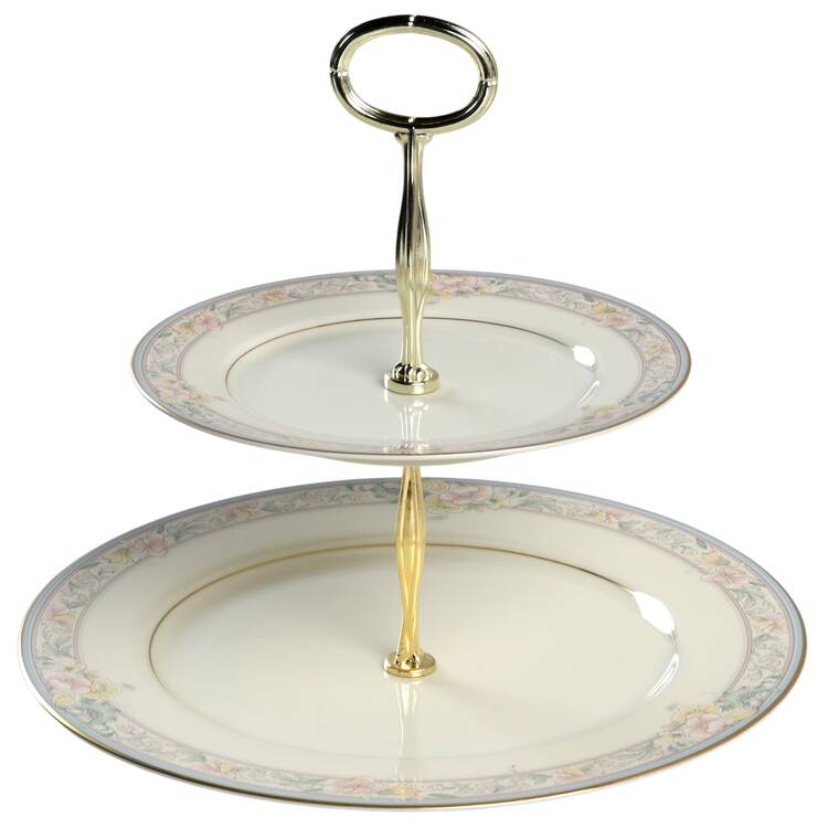 Charmaine 6 5/8"-10"  2 Tiered Serving Tray (Dp, Sp) HC