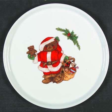 Christmas Bear Cake Plate