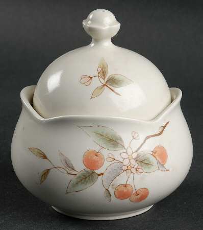 Cherry Blooms Sugar Bowl & Lid