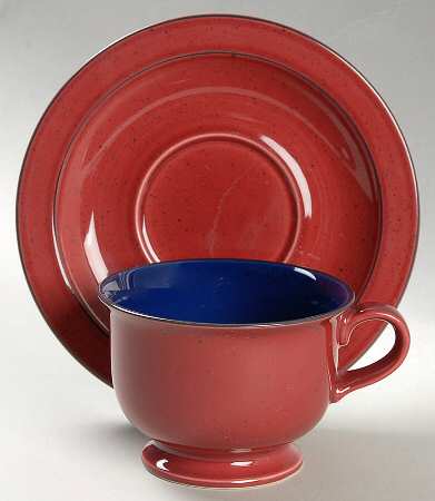 Chromatic  Footed Cup & Saucer Set