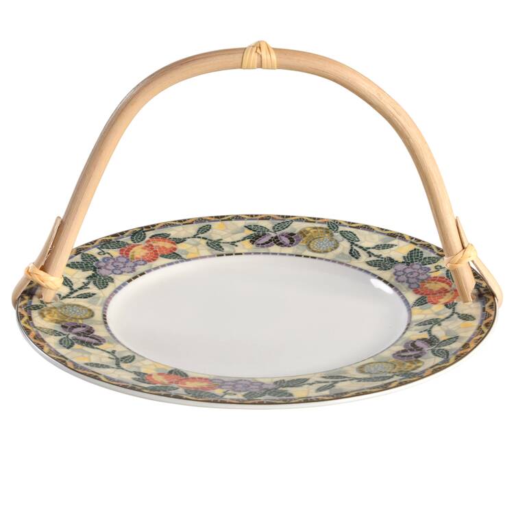 Chelsea Court 5 3/8"-5 5/8" Bamboo Handled Serving Plate  HC