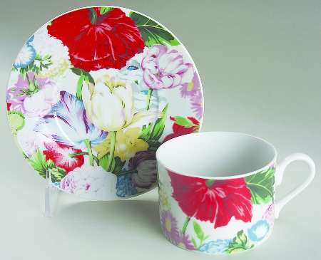 Chintz De Paris Flat Cup & Saucer Set