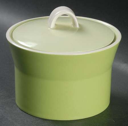 Checkmates Green Sugar Bowl & Lid