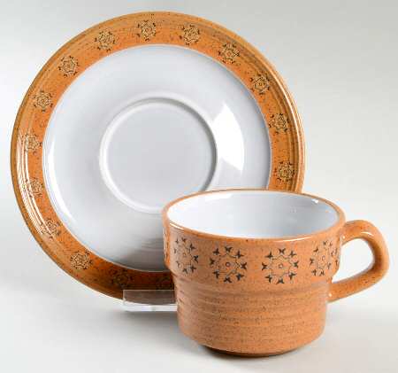 Cherokee Flat Cup & Saucer Set
