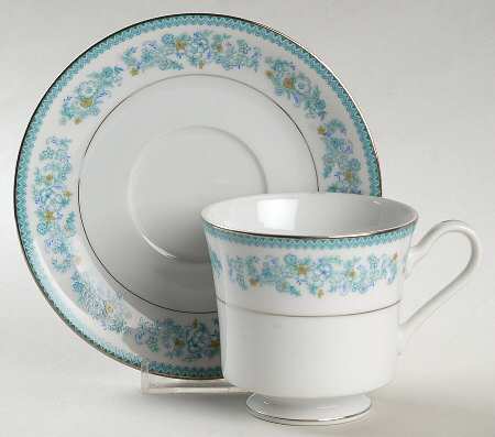 Chesterland Footed Cup & Saucer Set by Mikasa