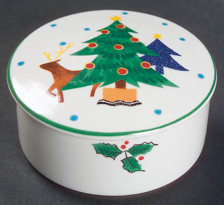 Christmas Glow Round Box & Lid