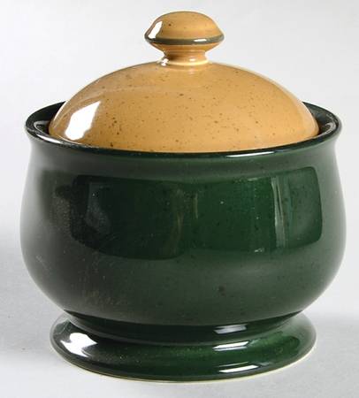 Chromatic Hunter Green Sugar Bowl & Lid