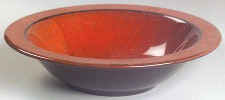 Chromatic Terra Cotta Rim Fruit/Dessert (Sauce) Bowl