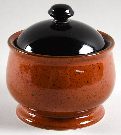 Chromatic Terra Cotta Sugar Bowl & Lid