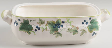 Chelsea Vine Rectangular Vegetable Bowl No Lid