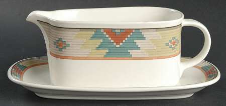 Cimmaron Gravy Boat & Underplate (Relish/Butter) by Mikasa
