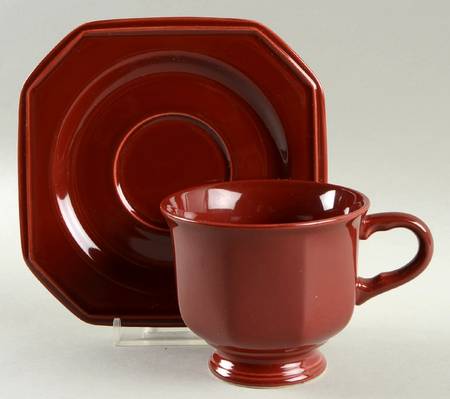 Cinnabar Footed Cup & Saucer Set