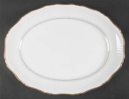 Classic White 16" Oval Serving Platter