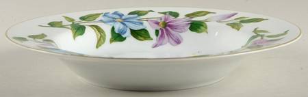 Clematis Rim Soup Bowl