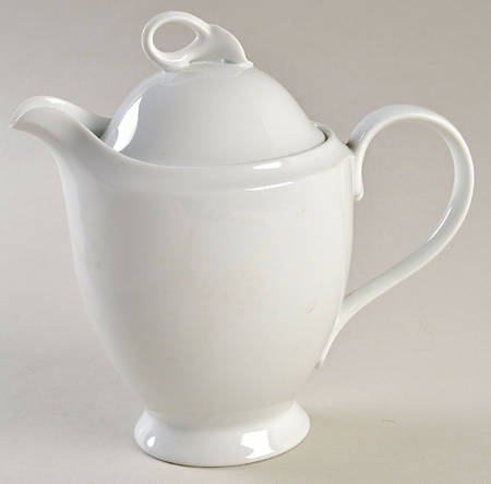 Classic Flair White Mini Coffee Pot & Lid