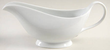 Classic Flair White Gravy Boat