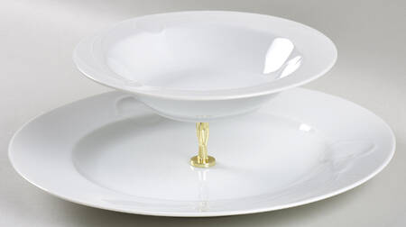 Classic Flair White 3 1/4"-3 7/8" Chip & Dip/Veg Set 2 Pce (DP/FR) HC